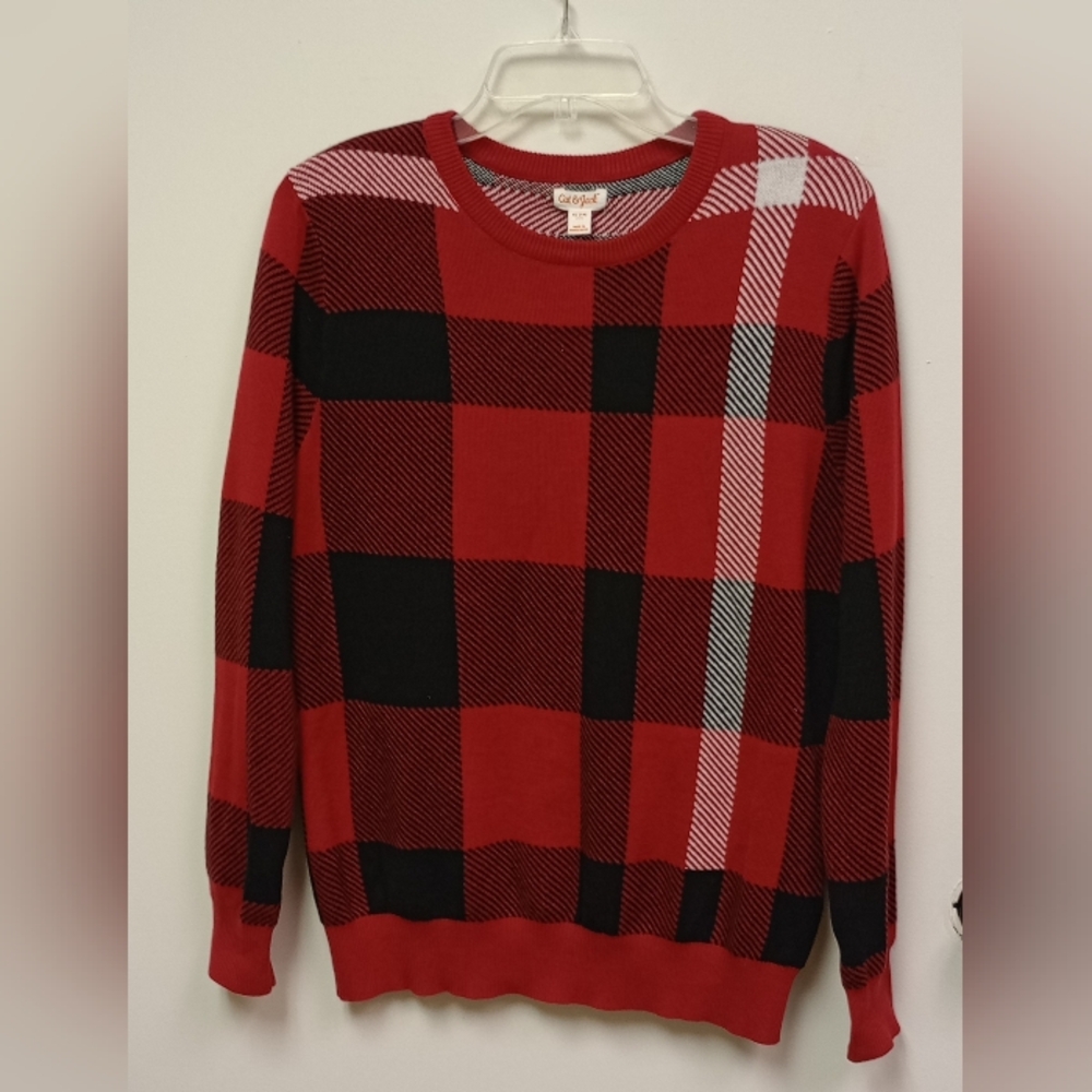 Cat & Jack Boys Plaid Pullover Sweater (16)